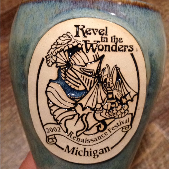2002 Michigan Renaissance Goblet Mug Pottery - Picture 4 of 4